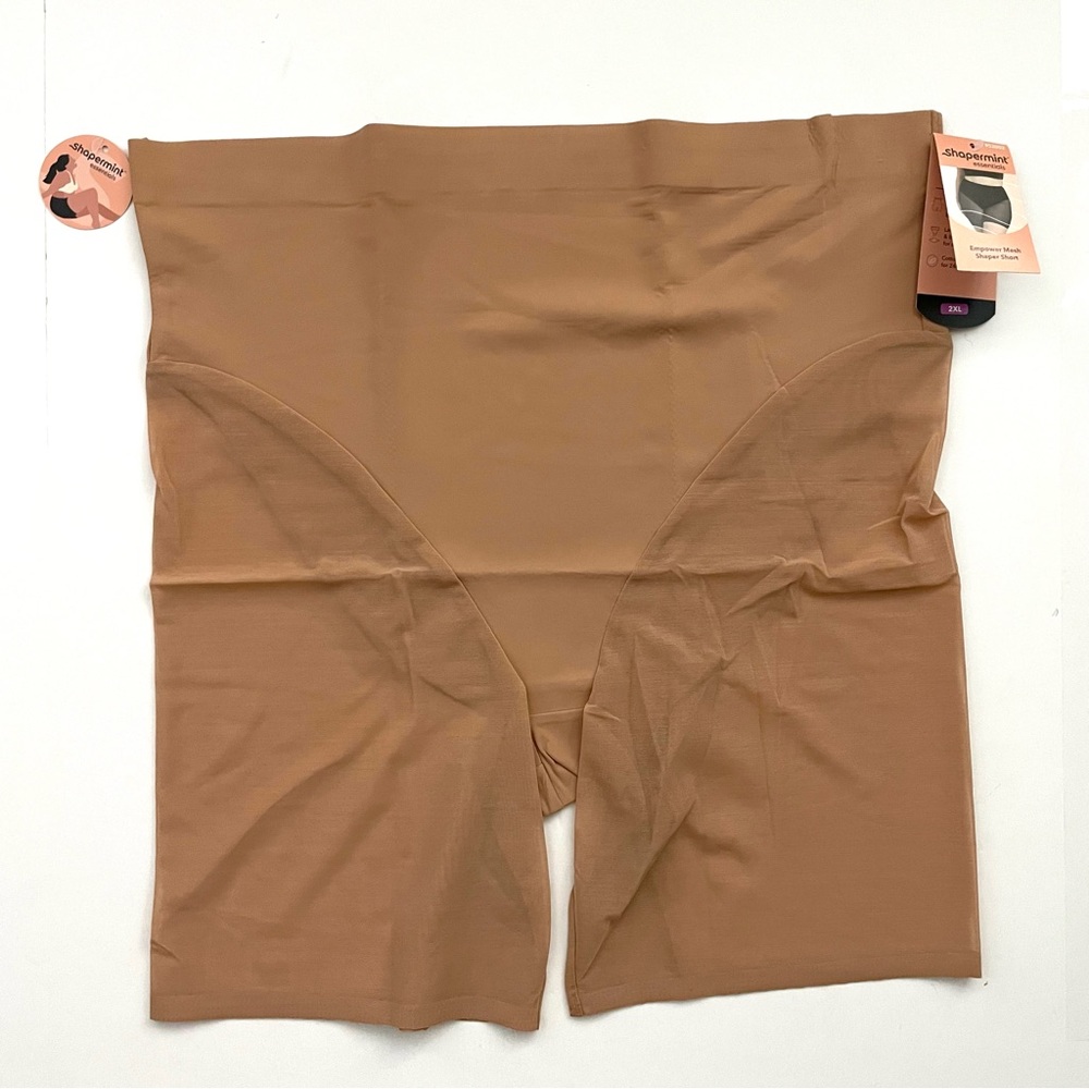 Shapermint Dark Beige Empower Mesh Shaper Short 2XL